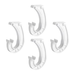 Bothyi - 4 Piezas De Soporte Para Barra De Armario, Soporte Para Estante De Armario, Ganchos Tipo J De 3/4, Color Blanco