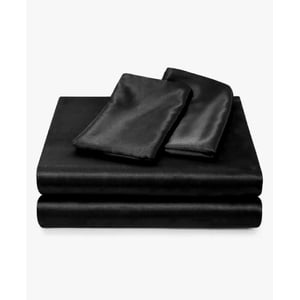 Riqui - Sabanas Satin 2 Plazas Negra