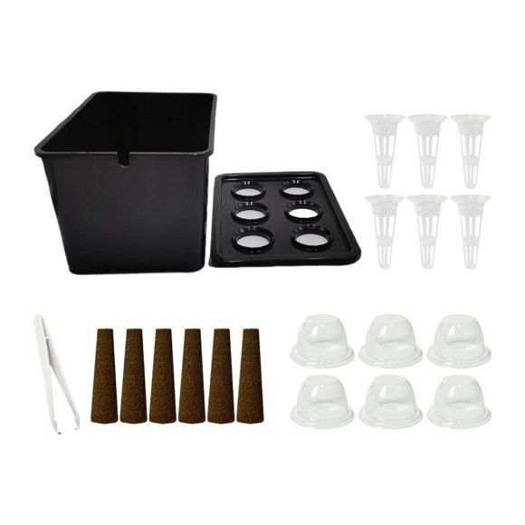 Sistema De Cultivo Hidropónico. Kit De Cultivo Hidropónico Para Balcón De Hotel. Parterre. Negro.