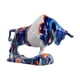thumbnail image 3 of Estatua De Ganado Con Detalles Vívidos, Figura De Toro De Resina Para Estante, Sala De Estar, Interior, Azul Y Blanco, 3 of 5