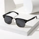 thumbnail image 2 of POLASUP GAFAS LENTES DE SOL Gafas de sol con montura negra y detalles dorados, estilo clásico, incluye estuche elegante, 2 of 6