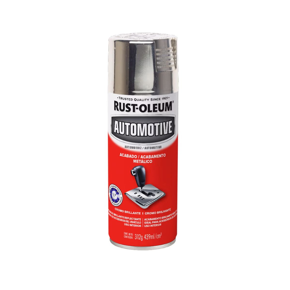 Rust-oleum - Pintura En Spray Automotive Acabado Metálico Cromo Brillante 340 G