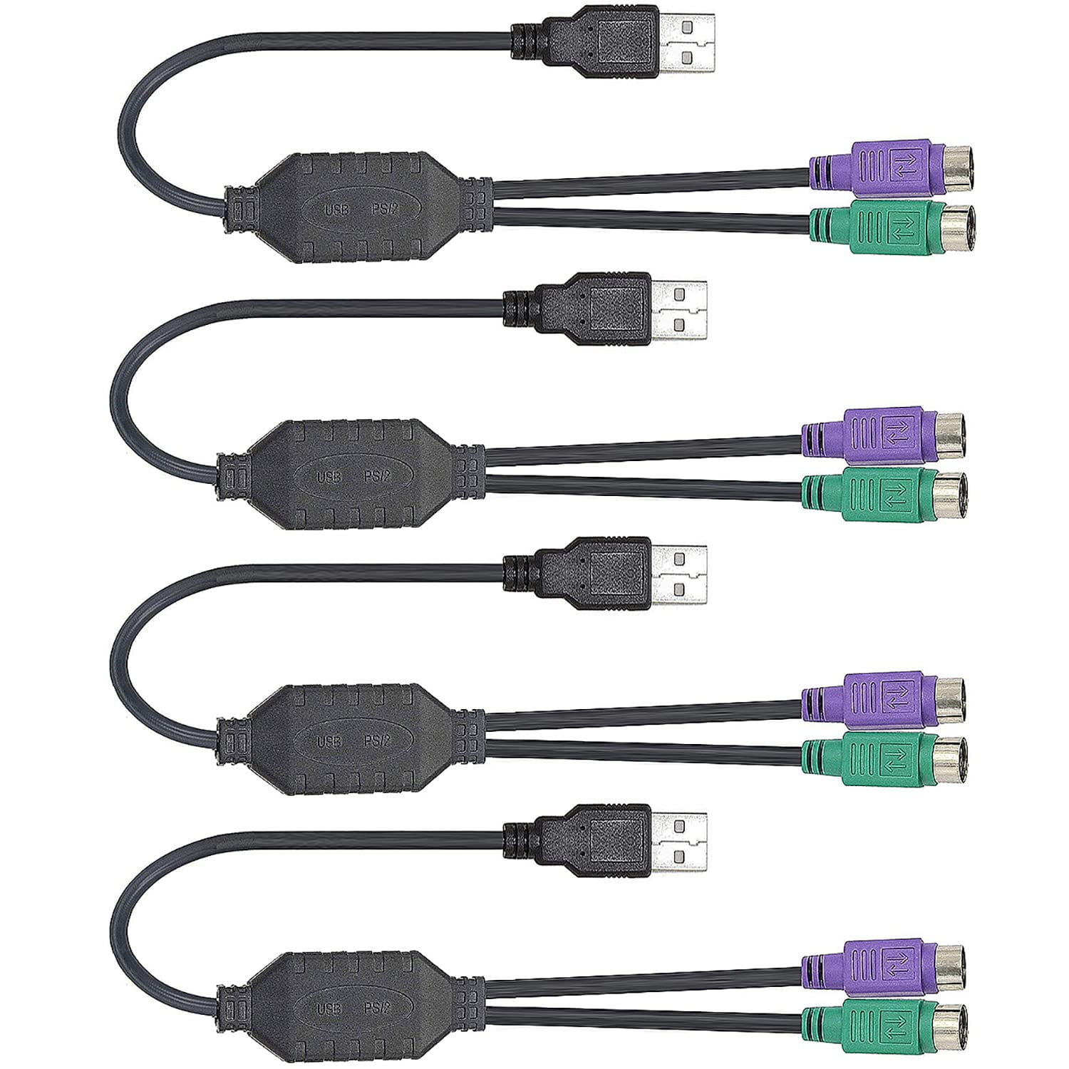 Cable Adaptador Dafurui Ps/2 Hembra A Usb Macho Para Teclado De Pc