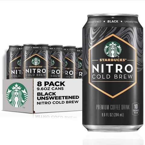 Café Starbucks Nitro Cold Brew Negro Sin Azúcar 284 Ml Paquete De 8