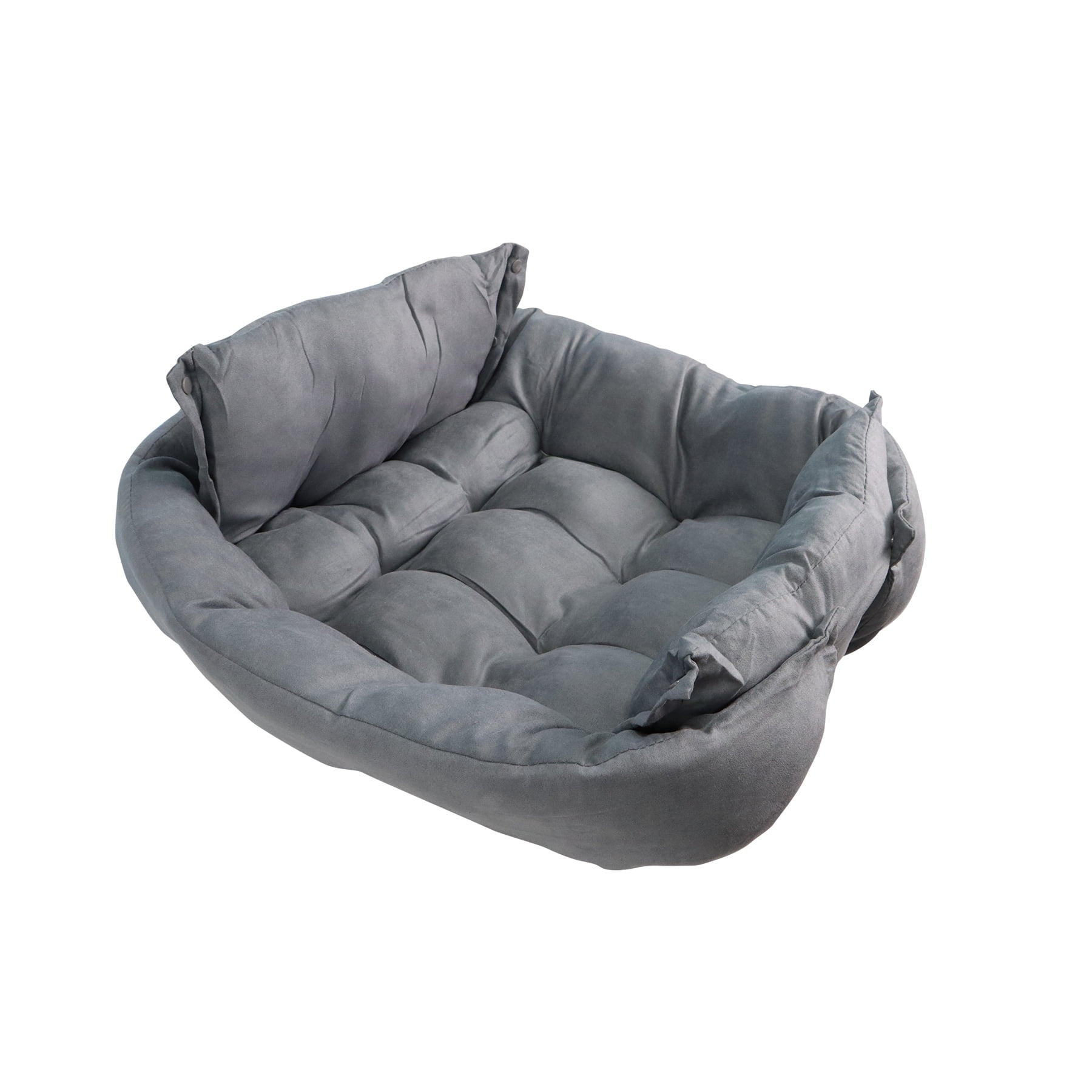 Petwoow - Cama Para Mascotas Perro Y Gatos 68x50x40 Gris