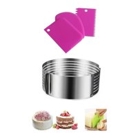 Genérico - Pack Cortador Bizcocho 30 Cm + Espatula Texturizadora Crema