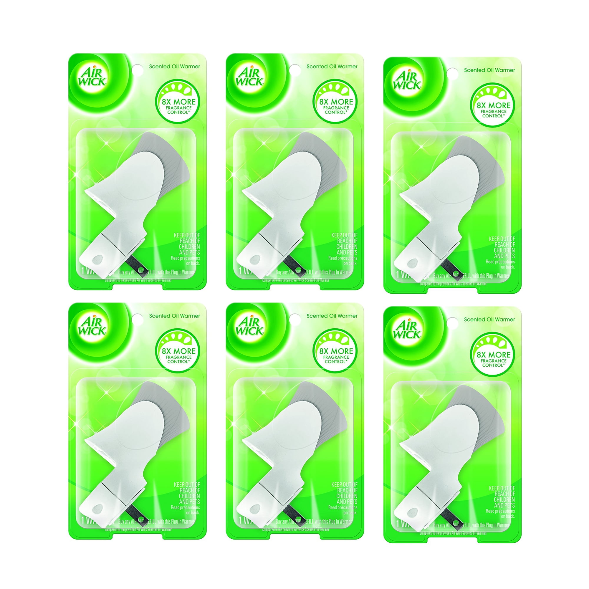 Ambientador Air Wick, Calentador De Aceite Perfumado, Enchufable, 6 Unidades, Blanco