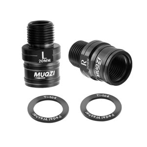 Magideal - Extensor De Pedal De Bicicleta De 2X 20 Mm, Eje De Extensión De Pedal De Bicicleta, Fácil De Instalar, Piezas De Bicicleta Para Bicicleta De Montaña Negro