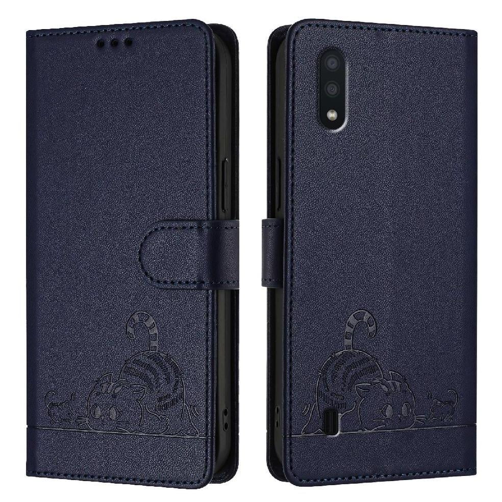Funda Tipo Cartera Foxdock Para Samsung Galaxy A10 Con Soporte, Ranuras, Rfid, Diseño De Gato