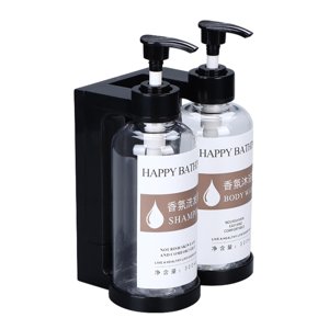 Bothyi - Dispensador De Jabón Líquido Para Manos, Dispensador De Jabón Para Manos, Para Baño, Granja, Inodoro, Transparente, 2 Ranuras