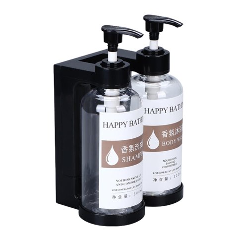 Bothyi - Dispensador De Jabón Líquido Para Manos, Dispensador De Jabón Para Manos, Para Baño, Granja, Inodoro, Transparente, 2 Ranuras