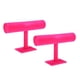 thumbnail image 3 of 2pcs T bar Joyería Pulsera Brazalete Reloj Soporte De Exhibición Soporte Rosa Fuerte, 3 of 5