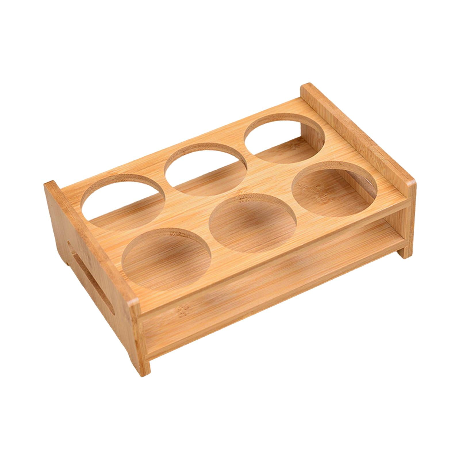 Magideal - Glass Holder Serving Tray Glasses Rack Serving Holder Cup Rack For Home Cabinet Restaurant Kitchen Nightclub , 6 Agujeros