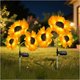 thumbnail image 1 of MMHF Luces solares de estaca para jardín con 2 unidades y 3 girasoles LED, 1 of 8