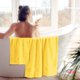 thumbnail image 4 of Juego de toallas BOUTIQUO, 6 unidades, algodón, baño y manos, color amarillo lima, 4 of 4