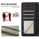 thumbnail image 5 of Funda tipo cartera FOXDOCK para Oppo Reno13 con soporte, ranuras, RFID, diseño de gato, 5 of 5