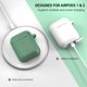 thumbnail image 4 of Funda de silicona ATUAT para AirPods 1ª y 2ª generación con llavero – Blanco, 4 of 7