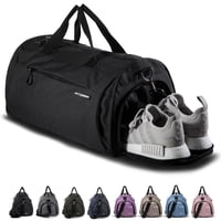 Bolsa De Gimnasio Fitgriff Con Compartimento Para Zapatos Y Artículos Húmedos, Unisex, Negra