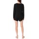 thumbnail image 3 of INSPIRE CHIC Conjunto de Pijama de Manga Larga para Mujer, Conjunto de Salón de Pantalones Cortos de Mezcla de Rayón Suave con Bolsillos y Cintura Elástica XS Negro, 3 of 6