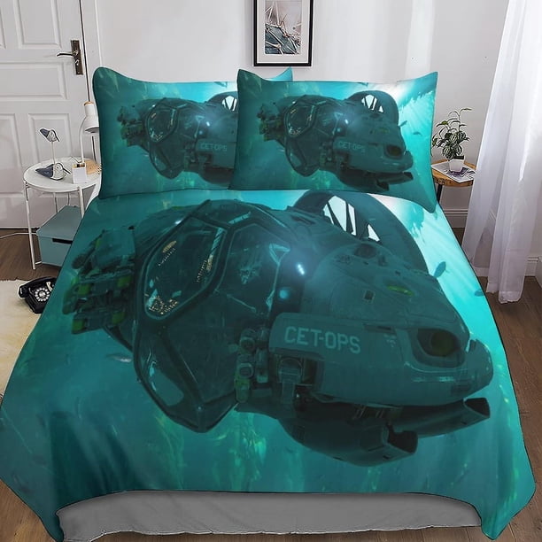 Juego de ropa de cama de la colección Avatar, estampado suave, resistente a la decoloración, transpirable, con impresión 3D, funda nórdica de película de ciencia ficción, diseño moderno, ade