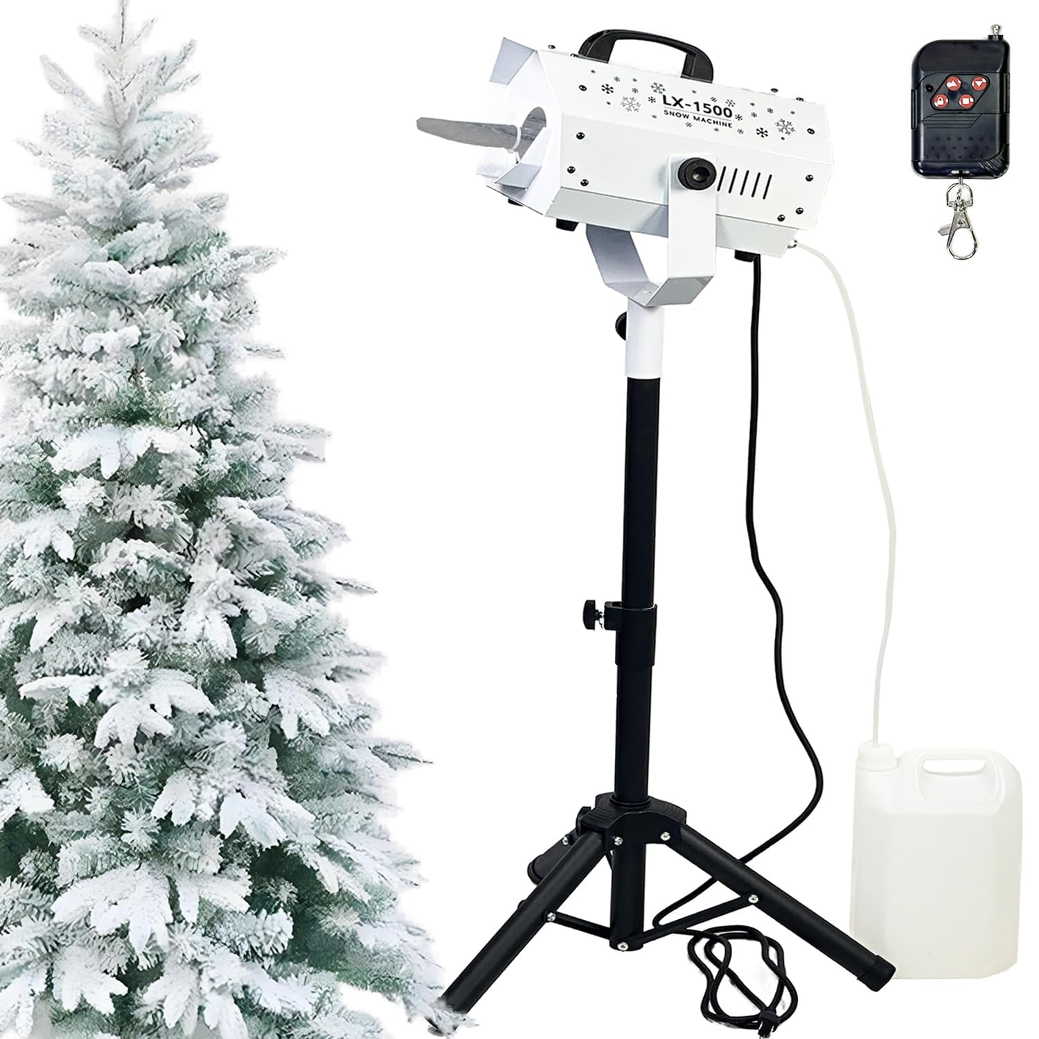 Langxun - Máquina De Nieve 1500w Con Control Remoto Manual E Inalámbrico