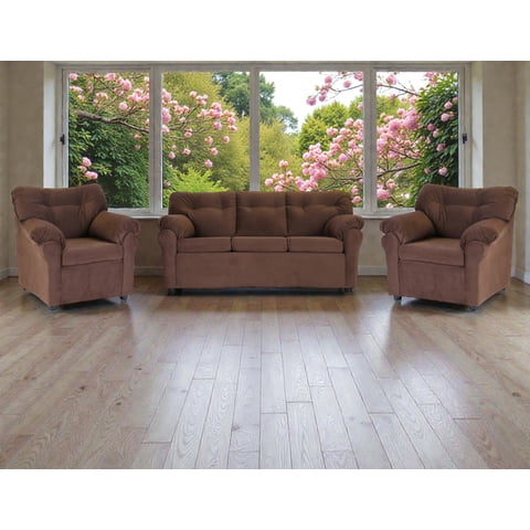 Muebles Altiro - Living Mateo 311 - Tela Felpa Chocolate