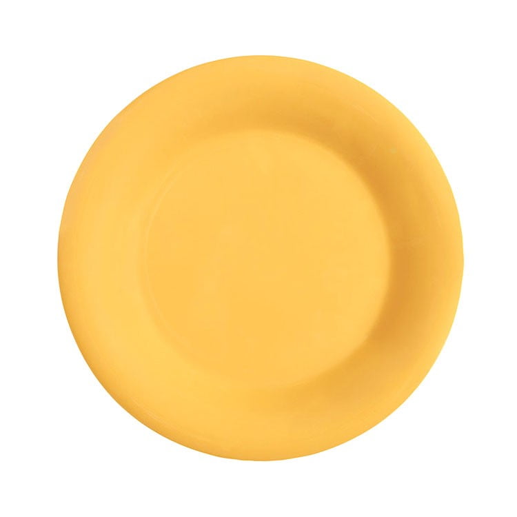 Get - Set De 6 Plato Melamina Amarillo 14 Cm
