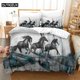 thumbnail image 1 of Galloping horses Digital Bedding SetDuvet Cover + PillowcasePopular Style bedding set, 1 of 5