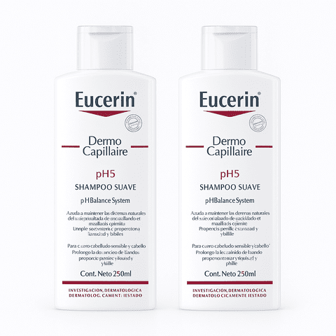 Pack 2 Shampoo Eucerin Dermocapillaire Ph5 250Ml