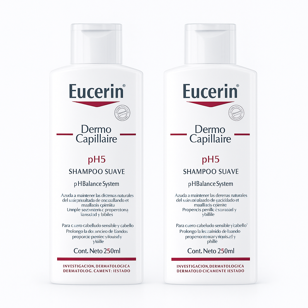 Pack 2 Shampoo Eucerin Dermocapillaire Ph5 250Ml