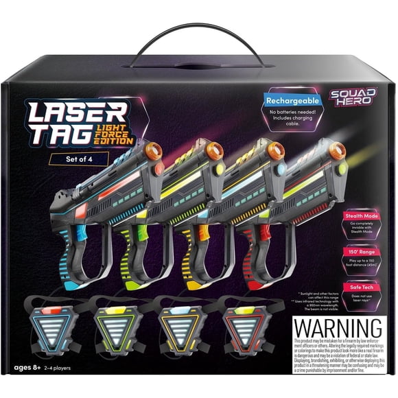 Set de etiquetas láser Squad Hero LightForce recargable durante más de 8 años