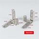 thumbnail image 2 of Un par de bisagras de puerta pivotante, árbol de bisagra de desplazamiento pesado de 5 mm de espesor, bisagras de puerta de patio, usadas para barandillas y puertas de madera. (no las bisag, 2 of 3
