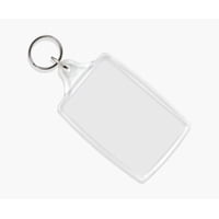 Irm - Pack 50 Llaveros Acrílico Rectangular Portafoto Publicitario