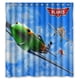 thumbnail image 1 of Cortina de ducha de avión, juego de cortina de baño con ganchos, tamaño 60 x 72 pulgadas, 1 of 3