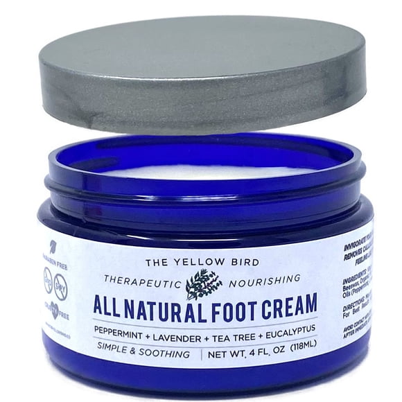 Crema para pies Yellow Bird Natural para reparar pies secos y agrietados