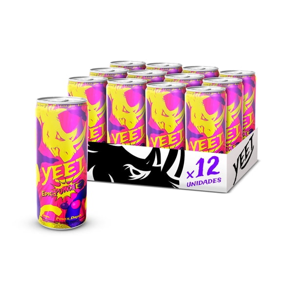 Bebida Vitamínica Yeet Power Drink Epic Punch 12 Pack 269cc Frutos Rojos