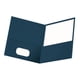 thumbnail image 1 of Folder Oxford Twin-Pocket Textured Paper Dark Blue x25, 1 of 3