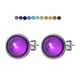 thumbnail image 5 of Pendientes de botón, aleación que cambia de color sensible a la temperatura, redondo, 10 mm, decoración única, joyería de moda para niñas de regalo de, 5 of 5