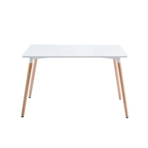 Klik Muebles - Mesa Rectangular De Comedor - Blanca 120X80 Cms
