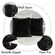 thumbnail image 2 of Funda de almohada Miulee Luxury de piel sintética de 45 x 45 cm, 2 unidades, color negro, 2 of 6
