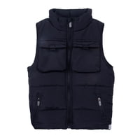 Pillin - Parka Niño Sin Mangas Con Bolsillos Delanteros Negro