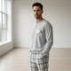 thumbnail image 3 of Pijama Hombre Manga Larga Pantalon Largo Verano 4026, 3 of 3