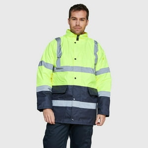Jayson - Parka Kimono Alta Visibilidad Combinada Amarillo M