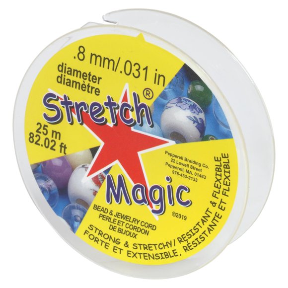 Cordón elástico Stretch Magic 25 m 0,8 mm transparente