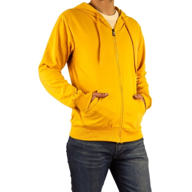 Poleron Algodón Hombre Primavera Verano Cierre Colores Mu54