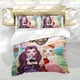 thumbnail image 5 of Ever After High Conjunto de sábanas temático, trío de piezas, cómodo y amigable con la piel, diseño único, regalo de decoración para el hogar para familiares, amigos y fans,173cm *218cm, 5 of 6