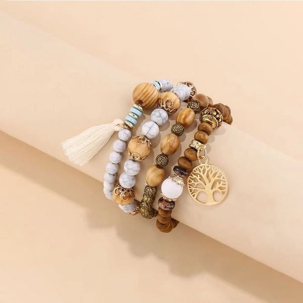 Creative Bohemian Bracelet Layered Beaded Stretch Bracelet