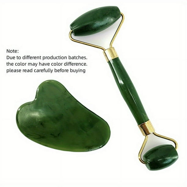 Relax & Rejuvenate with the Jade Roller Gua Sha Set - Facial Roller, Rose Quartz Massage & Back Scraping for Pain & Wrinkle Relief!