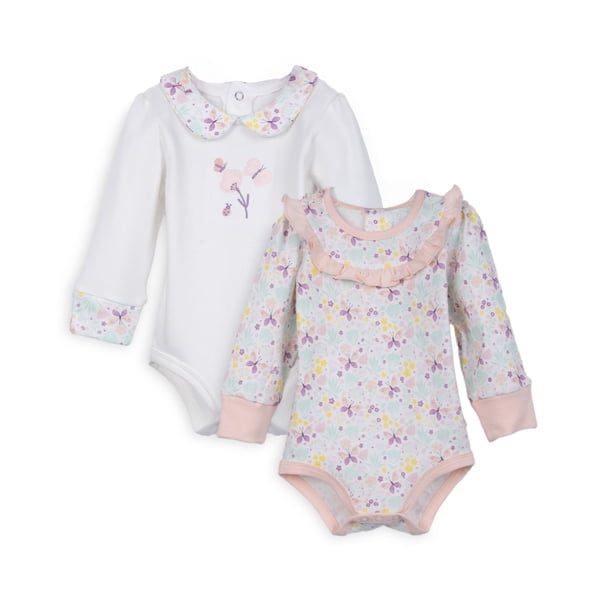 Pack 2 Body Recién Nacido Niña Manga Larga Algodón Surtido Pillin