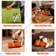 thumbnail image 4 of Juguete para perro HUGEME de peluche chirriante y crujiente – Naranja, 4 of 9